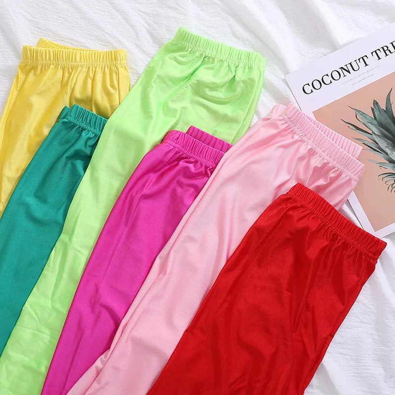 Skinny Extended-Size Shiny Yoga Leggings | OWNLUXE
