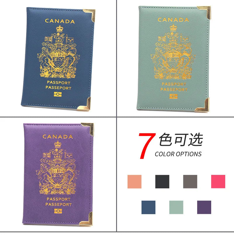 Canada Passport Holder & Travel Organizer – PU Leather Wallet