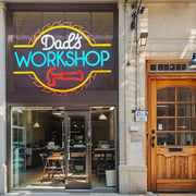 Dad's Workshop Neon Sign Fathers Day Gift Custom Accessory | OWNLUXE
