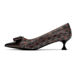 Load image into Gallery viewer, High-Heeled Shoes Elegant Fashion Female Commuting Low Heeled Shoes British Style Patchwork Design Lady Pointed Shoes
