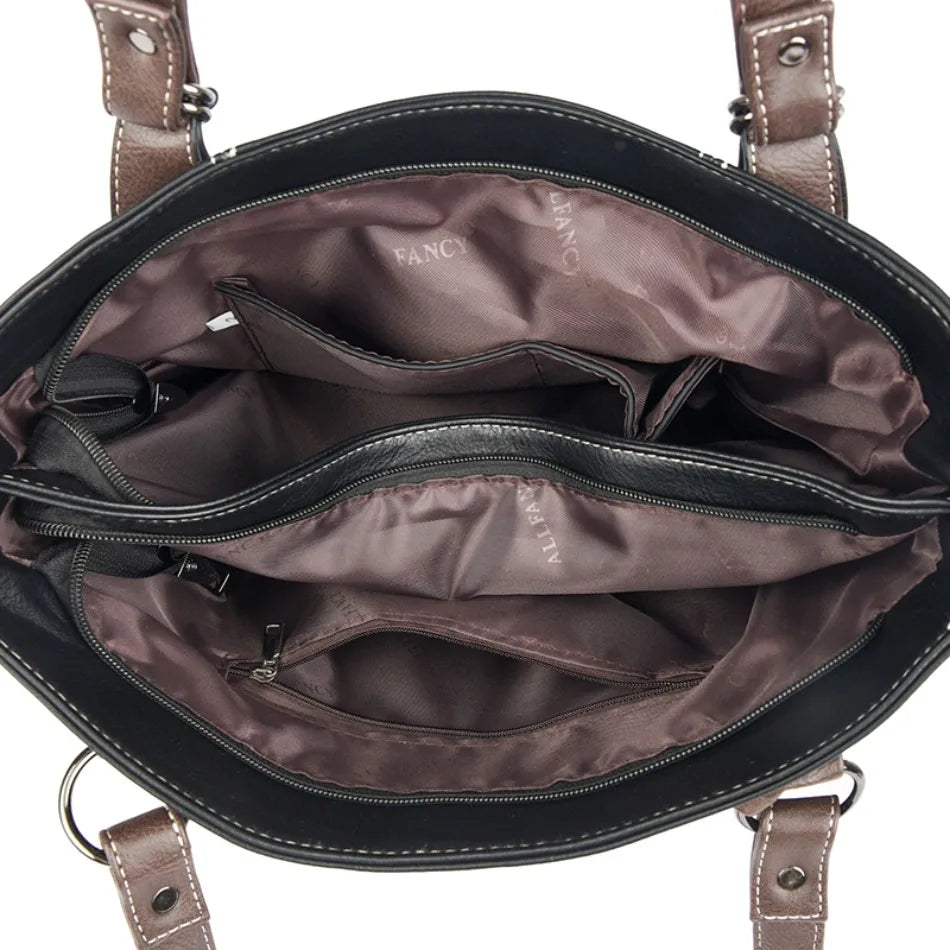 Four Arrows Luxury Handbag – Top Quality PU Leather Designer Shoulder Crossbody