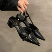 Women's Beige/black Sandals Heels | OWNLUXE