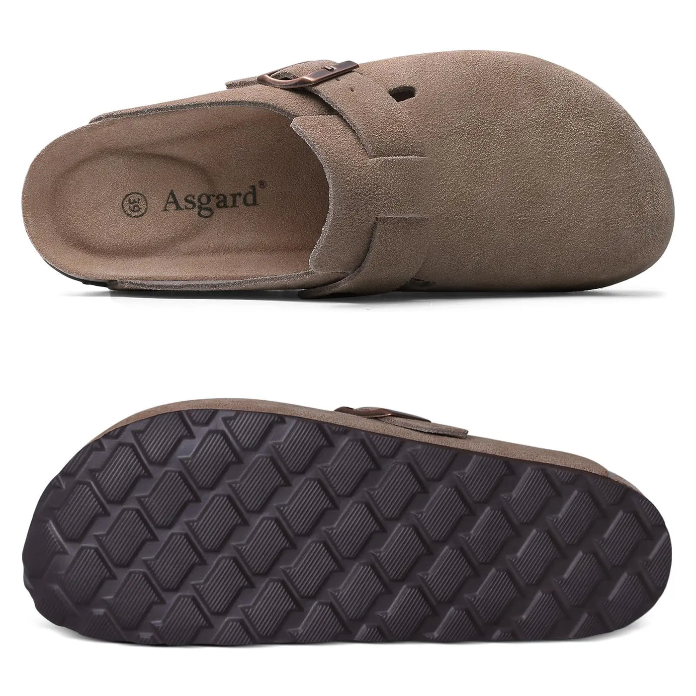 Women's Leather Suede Arch-Support Clogs | OWNLUXE