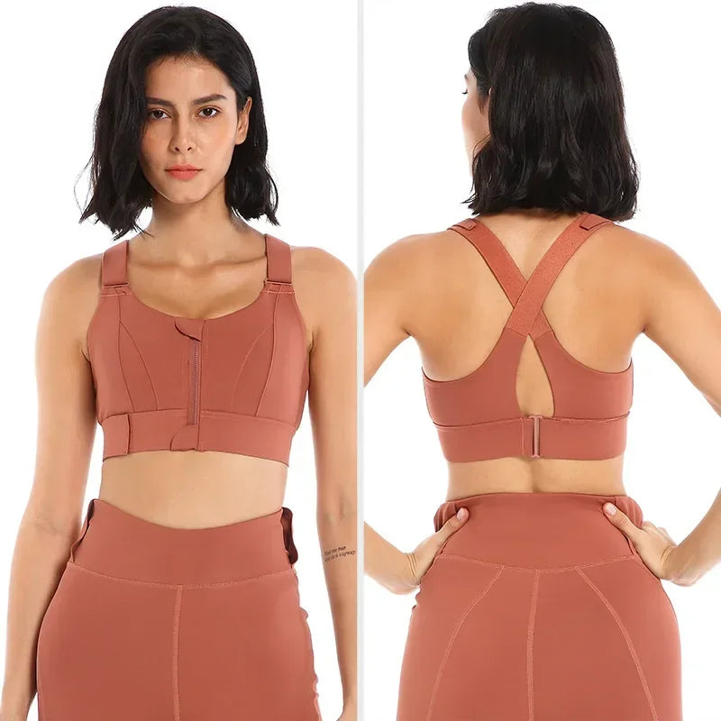 Adjustable Polyester Supportive Sports Bra | OWNLUXE