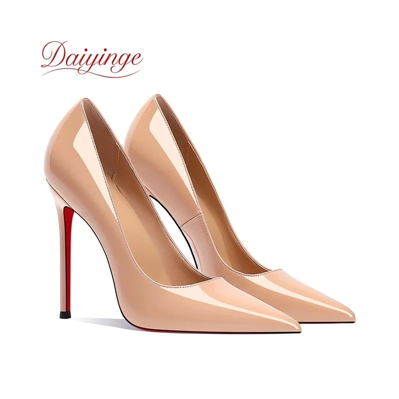 Women's Red Bottom Stiletto Pumps | 12cm Pointed Toe Heels | OWNLUXE