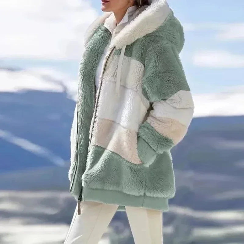 Women's Long Sleeve Hooded Plus Size Jacket | OWNLUXE