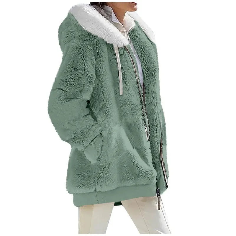 Hooded Zip-Up Coat | OWNLUXE