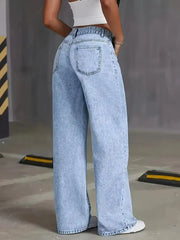 Relaxed Wide-Leg Denim Pants | OWNLUXE