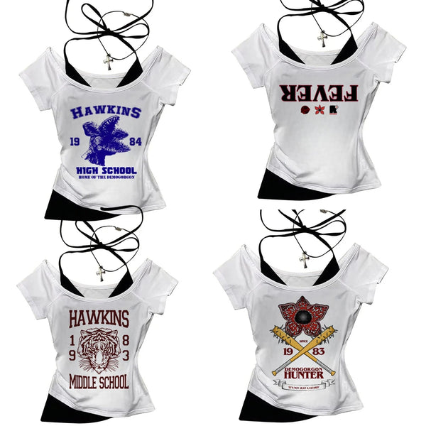 Women's Short Sleeve Vintage T-Shirt Hawkins | OWNLUXE