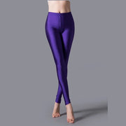 Skinny Extended-Size Shiny Yoga Leggings | OWNLUXE