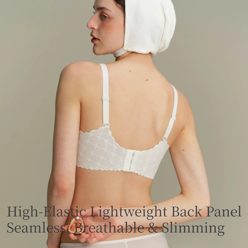 Push-Up Wire-Free Seamless Lace Bra | OWNLUXE
