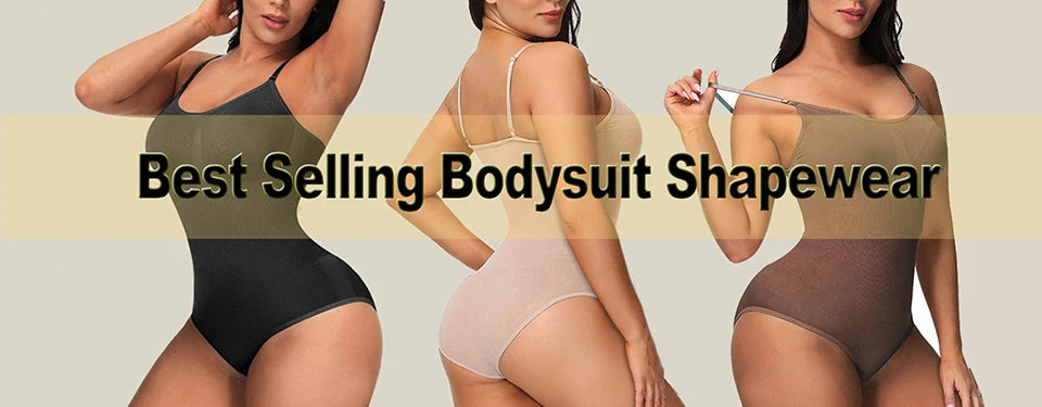Women’s Full Body Shaper Bodysuit – Tummy & Thigh Slimmer