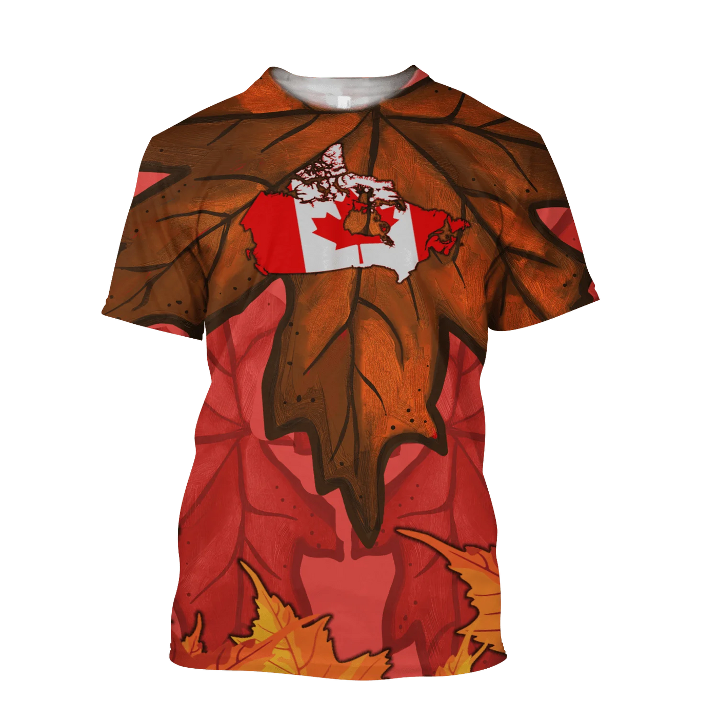 Canada Flag Graphic T-Shirt – 3D Print Oversized Tee | OWNLUXE