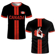 Canada Flag Print Sports Jersey – Breathable Unisex Tee | OWNLUXE