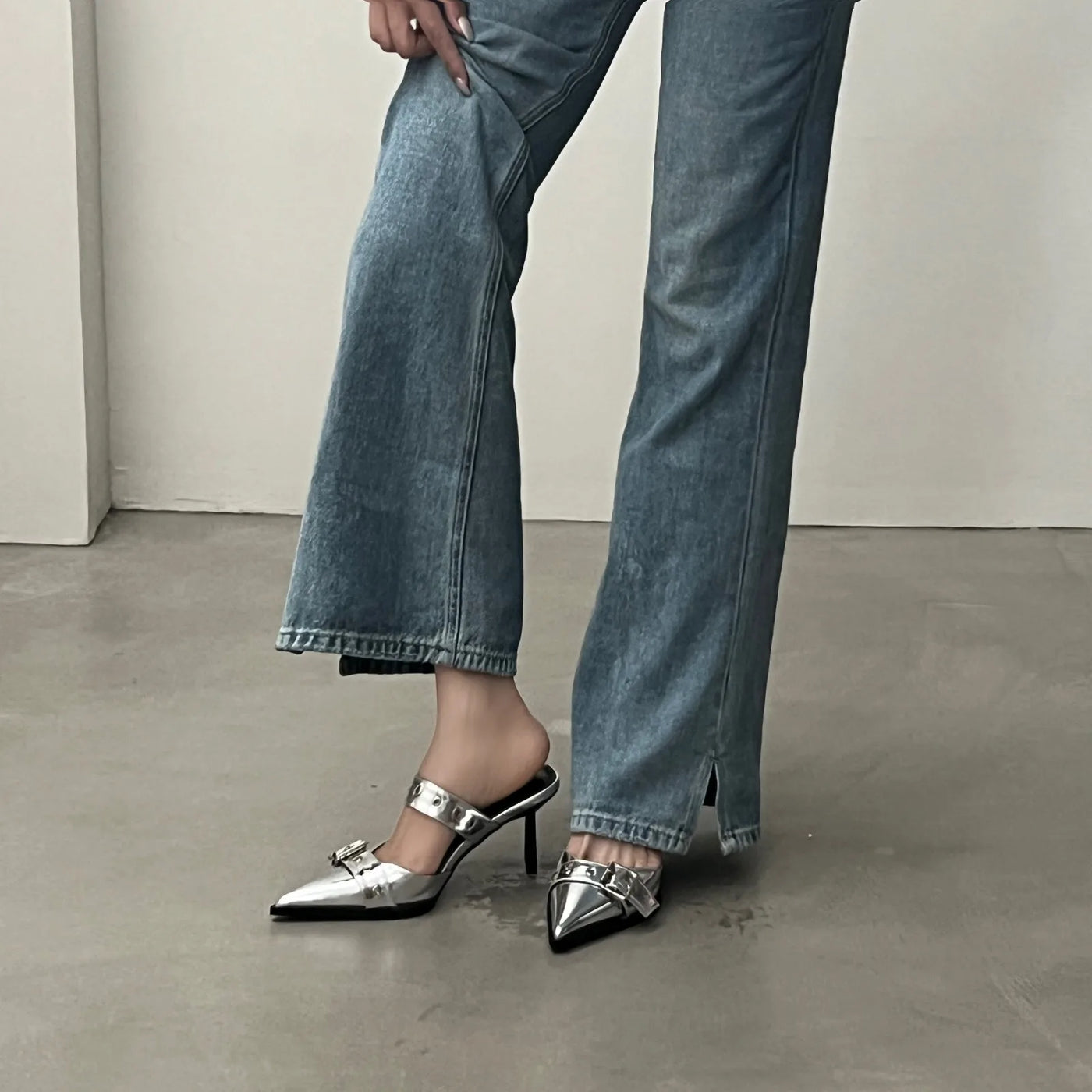 Women's Heels (Silver) | OWNLUXE