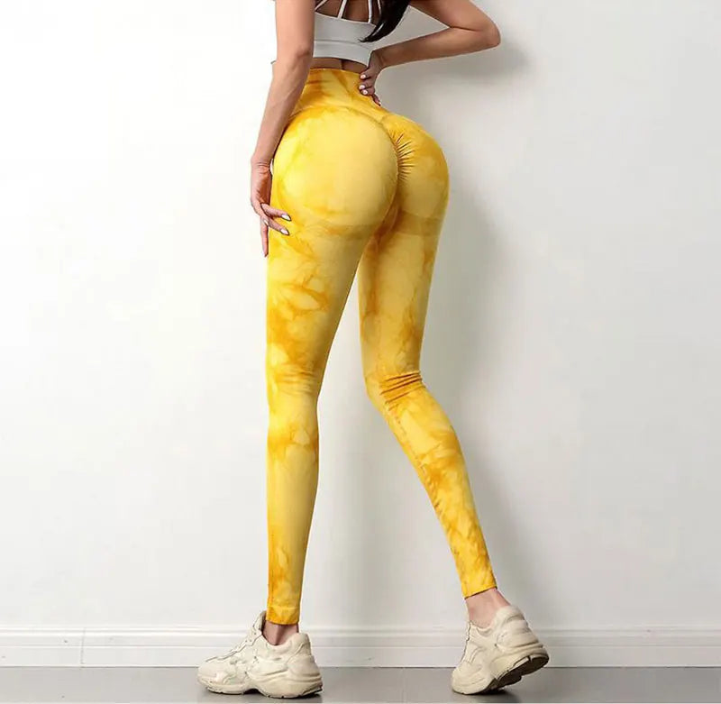 Hip Lifting Seamless Fitness Gym Leggings Tie-dye Yoga | OWNLUXE