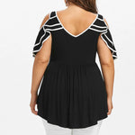 Load image into Gallery viewer, Feminine &amp; Flowy: Lace Patchwork Top (Up to 6XL) / Féminin et fluide : haut en dentelle patchwork (jusqu’au 6XL)
