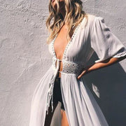 Lace Boho Cutout Swim Cover-Up | OWNLUXE
