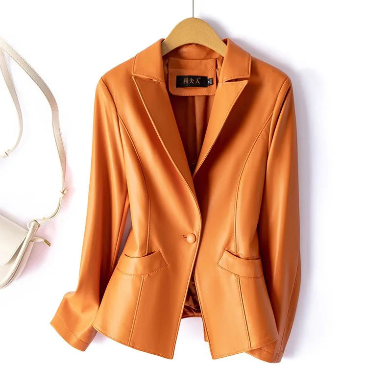 Women’s Casual Leather Jacket – All-Season Split Leather