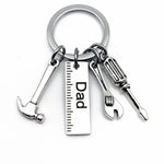 Load image into Gallery viewer, Dad Letters Keychains Creative Hammer Screwdriver Wrench Keyring Handbag Decor Tassel Hanging Pendant Father&#39;s Day Gifts
