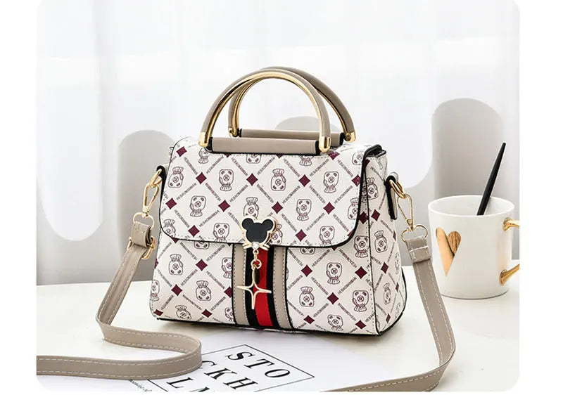 Luxury Designer Shoulder Bag - Women's Printed Monogram Tote Handbag