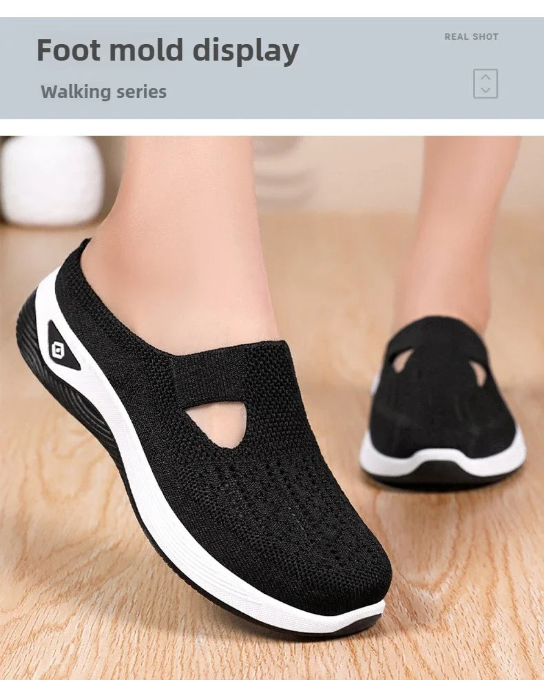 Breathable Mesh Slip‑On Flats – Lightweight Everyday Shoes