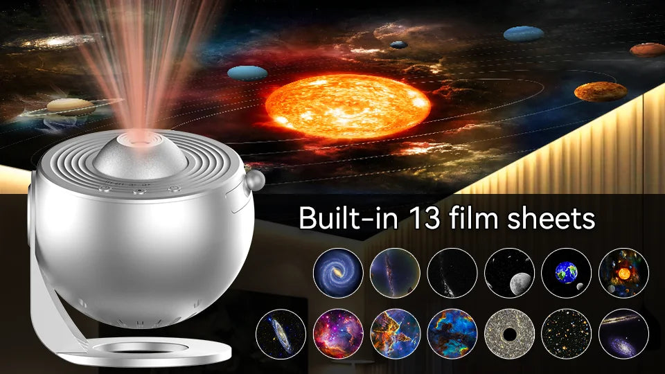 Galaxy Projector Night Light - 360° Rotating Starry Sky Planetarium Lamp