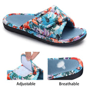 Waffle Cotton Indoor Slippers for Women with Arch Support