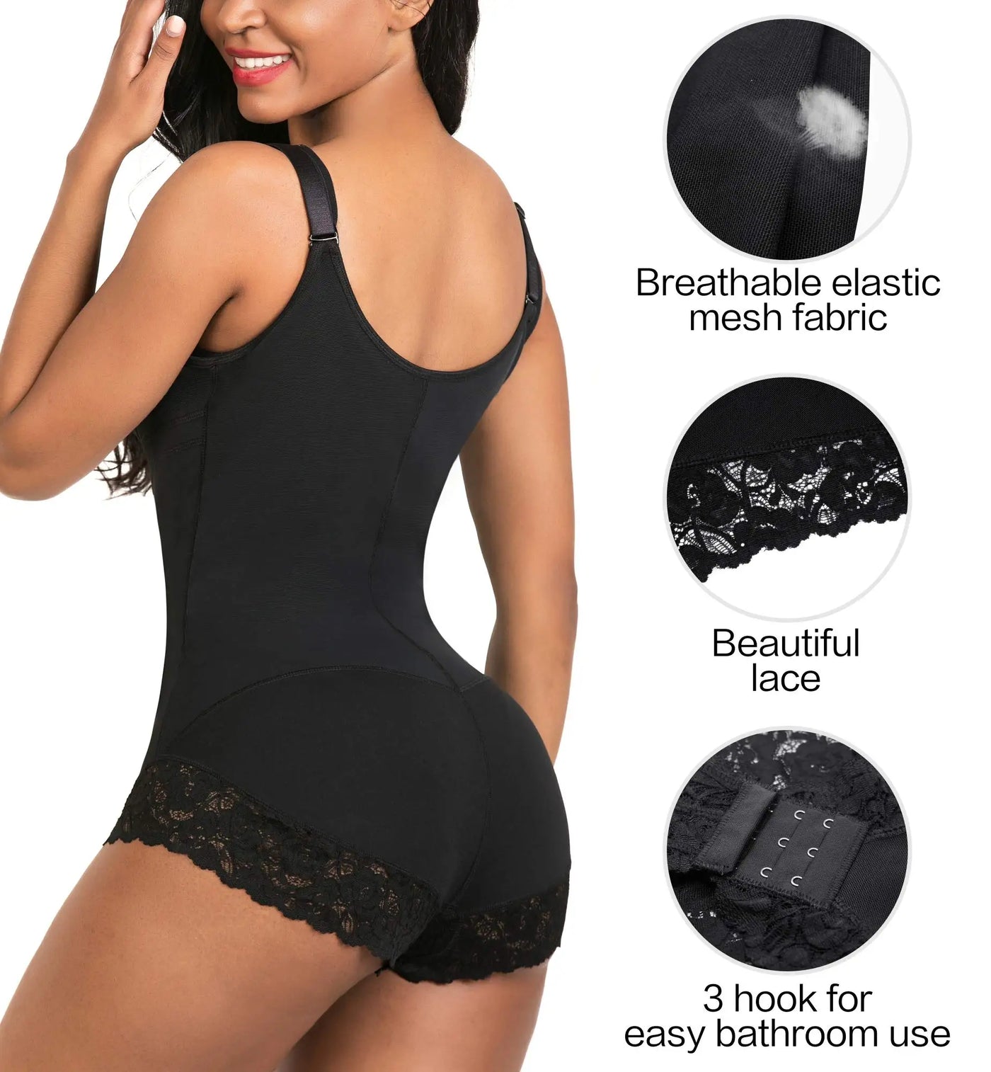 Lace Medium Control Shaping Bodysuit – Smooth Sculpt Shapewear | OWNLUXE