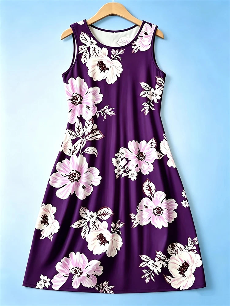 3D-Print Floral Print Sleeveless Printed Street | OWNLUXE