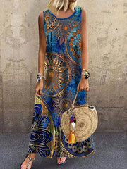 Round-Neck Maxi Dress | OWNLUXE