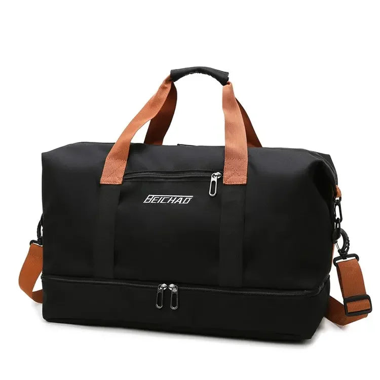 Unisex Large Capacity Travel Tote Bags Women Canvas Travel Handbag Men Sports Shoulder Bag Waterproof Travel Duffle Bag Foldable