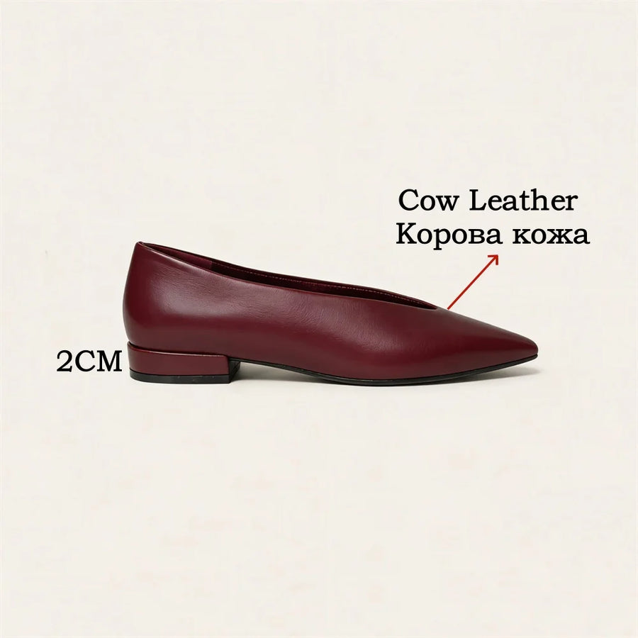 Women's Pointed Toe Leather Pumps | OWNLUXE