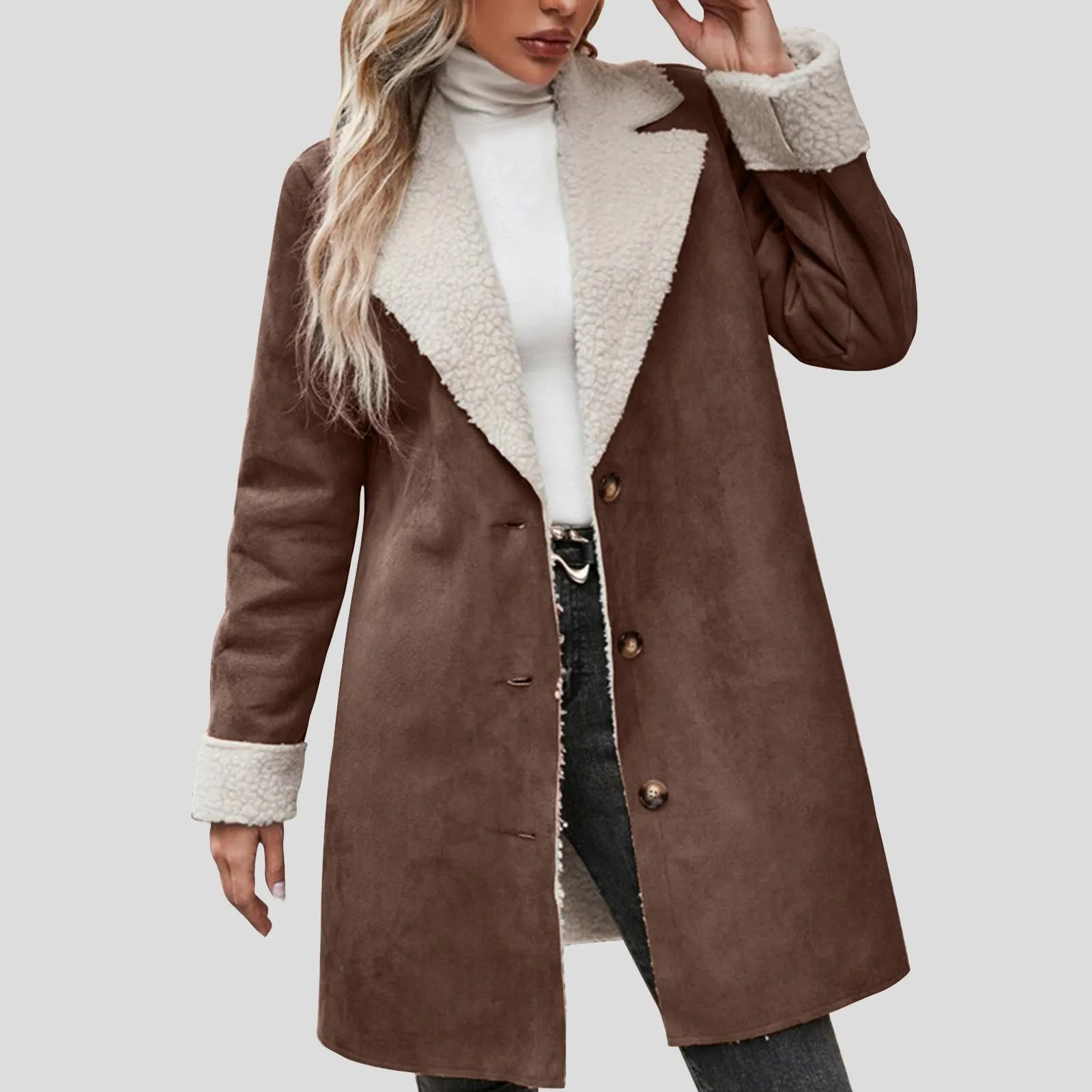 ❄️ Women's Fleece Lined Winter Coat – Stay Warm in Style!