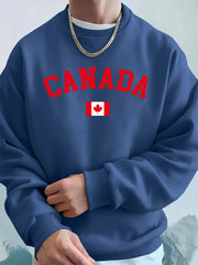 Canada Flag Crewneck Sweatshirt – Fleece Hoodie for Men | OWNLUXE