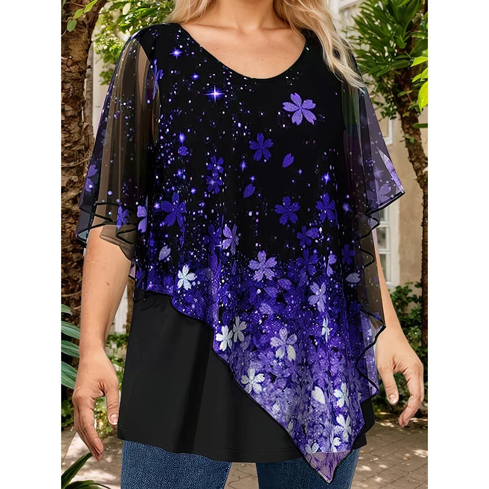 Floral Crew Neck Pullover – Bilingual Title