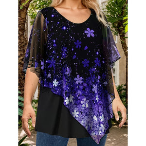 Floral Crew Neck Pullover – Bilingual Title