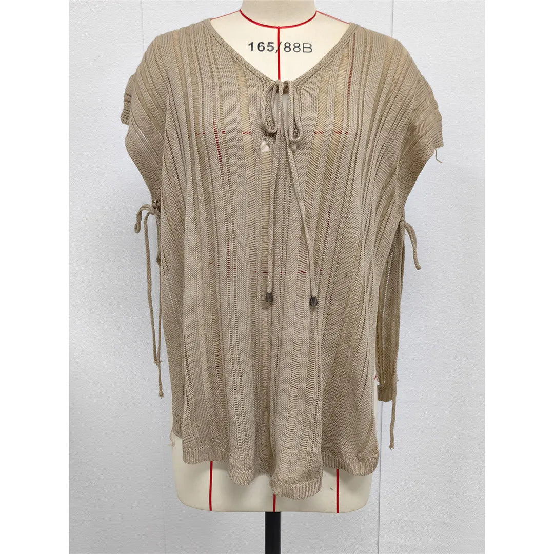 Women's Short Sleeve V-Neck Swim Cover-Up | OWNLUXE