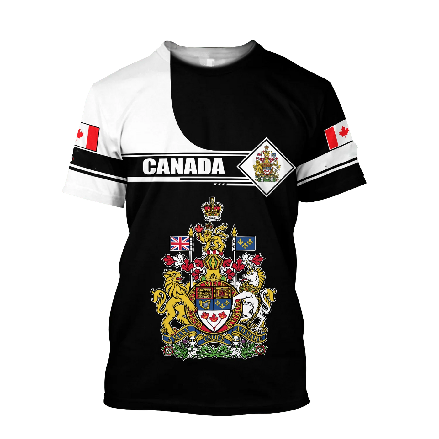 Canada Flag Graphic T-Shirt – 3D Print Oversized Tee | OWNLUXE