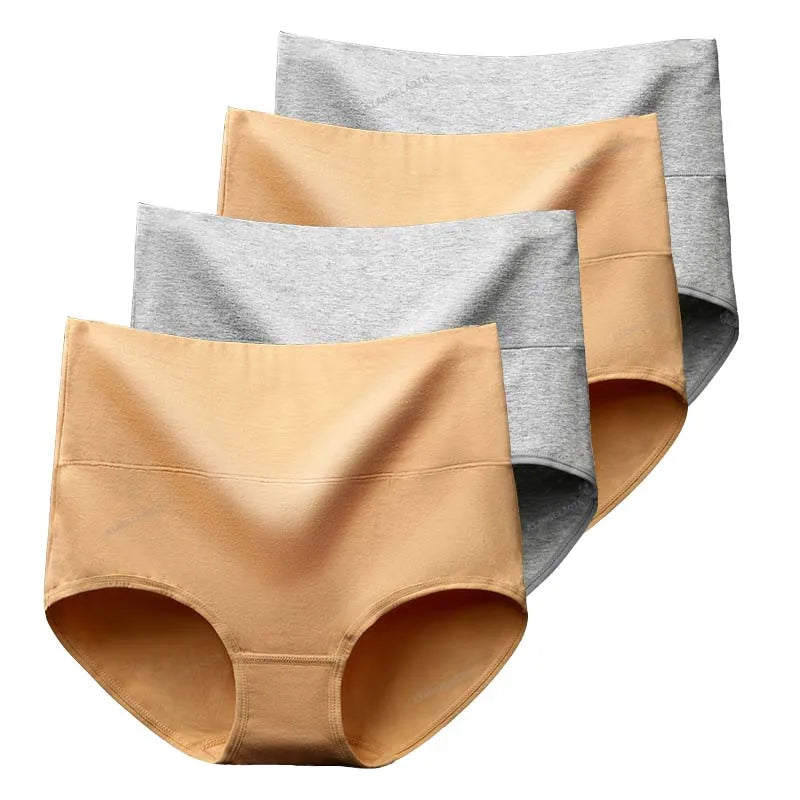 Women's High-Waist Tummy Control Briefs 4-Pack | Plus Size L–5XL | OWNLUXE