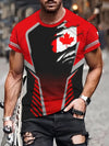 Men's Canadian Flag & Maple Leaf Print T-shirt Summer | OWNLUXE