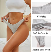 Women's Seamless Cotton Thongs 6-Pack | Low-Rise G-String | OWNLUXE