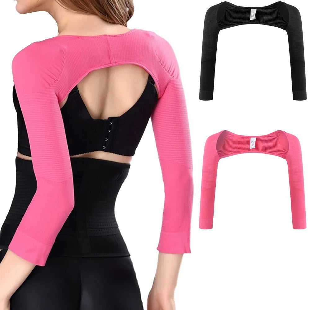 Arm Shaper & Posture Corrector – Long Sleeve Back Support Top | OWNLUXE