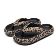 Women’s Cloud Flip Flops – Leopard Thick-Soled Sandals
