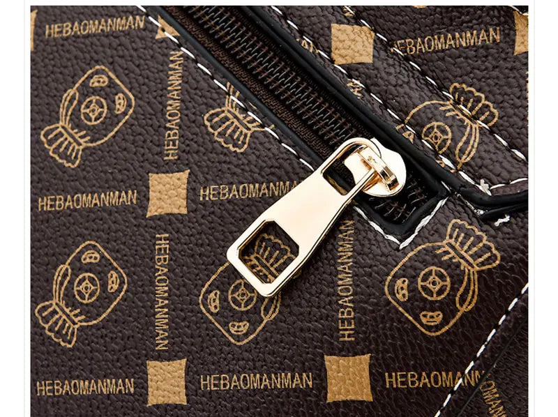Luxury Designer Shoulder Bag - Printed Monogram Tote