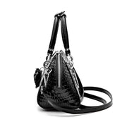 Yellow Crocodile Pattern Tote Bag - Small Shell Messenger