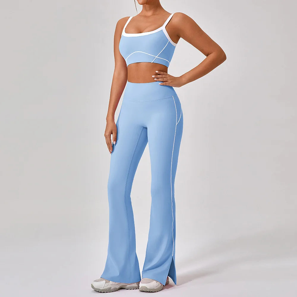 Seamless Strappy Yoga Sports Bra - Breathable Quick-Dry Workout Bra
