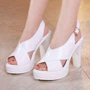 Women’s Gladiator Heeled Sandals – Cross-Tied Spike Heel