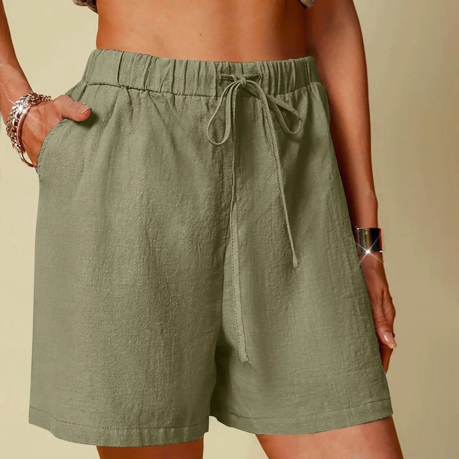 Women's Stretch Twill Summer Shorts – Casual, Breathable, and Stylish