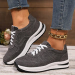 Load image into Gallery viewer, 👟 Women&#39;s Denim Lace-Up Sneakers | Baskets à lacets en denim pour femme
